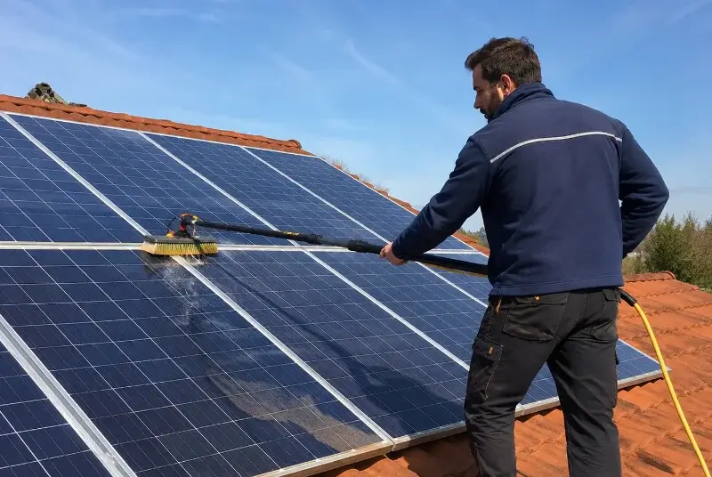 Nettoyage et entretien de panneaux solaires à Bécon-les-Granits